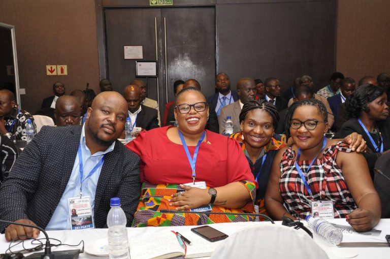 Mpho (in red) with colleagues at the recent CBD Africa Conference in Lusaka