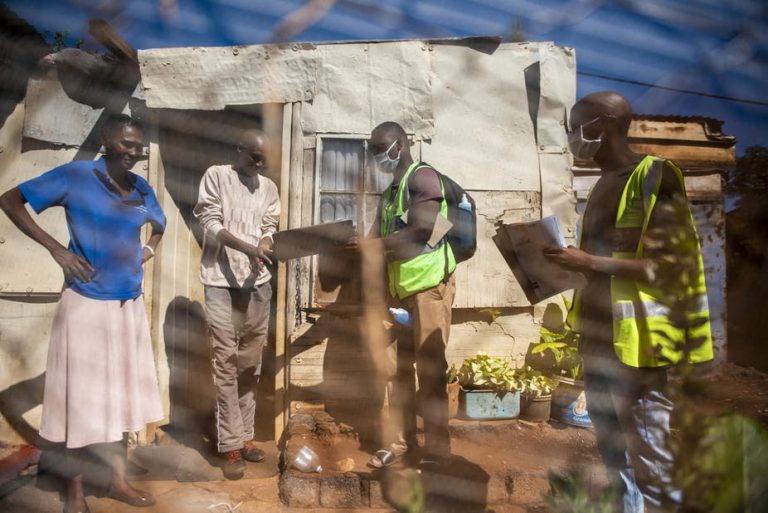 Health workers go door-to-door to screen for COVID-19 in Pretoria, South Africa Alet Pretorius(Gallo Images via Getty Images)