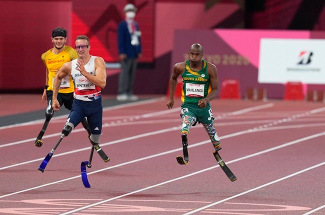 Ntando Mahlangu from South Africa winning gold (Getty)