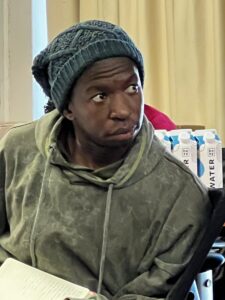 c45eb01b-5fdb-4e39-a348-d46a098e58ad Lallie Kibido chats to facilitator Mapalo Makhu after the financial literacy training