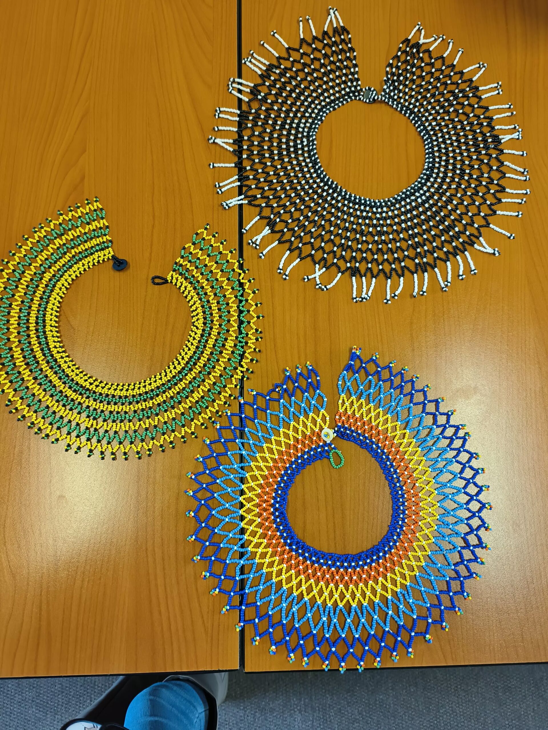 Young women with disabilities skilled by APD Free State produced stunning beadwork from the workshops