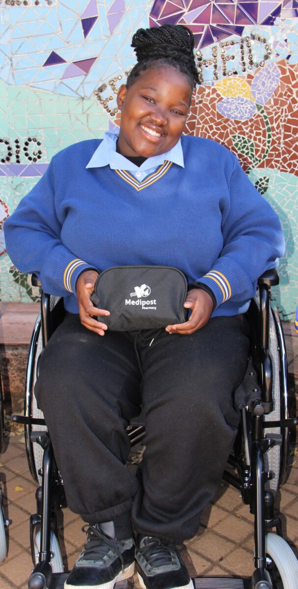 Tshiamo, one of the pupils at Meerhof School
