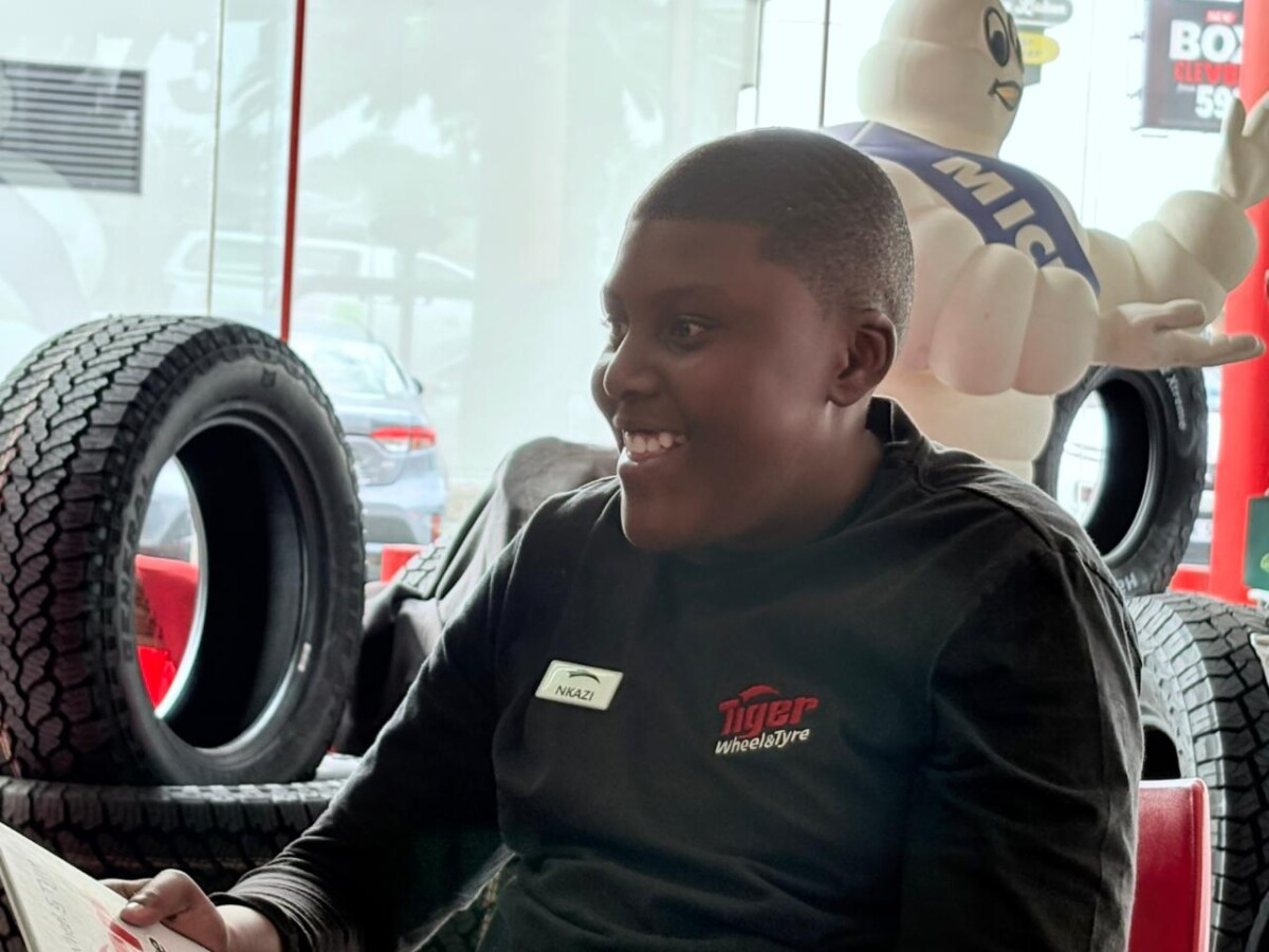 Autism activist, Nkazimulo is a certified superfan of Tiger Wheel and Tyres