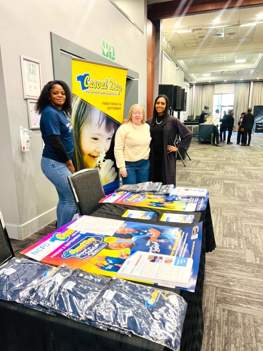 Casual Day 2025 campaign visibility: Staff members (from left); Lebohang Tunzini, Lallie Kibido and Shaakira Hersie at the Vodacom Accessibility Conference