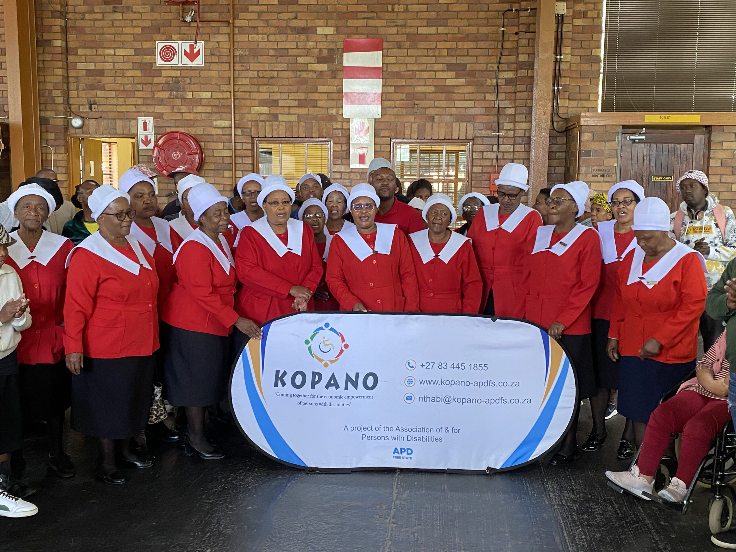 A visitation from a community church group that supports Kopano Workshop