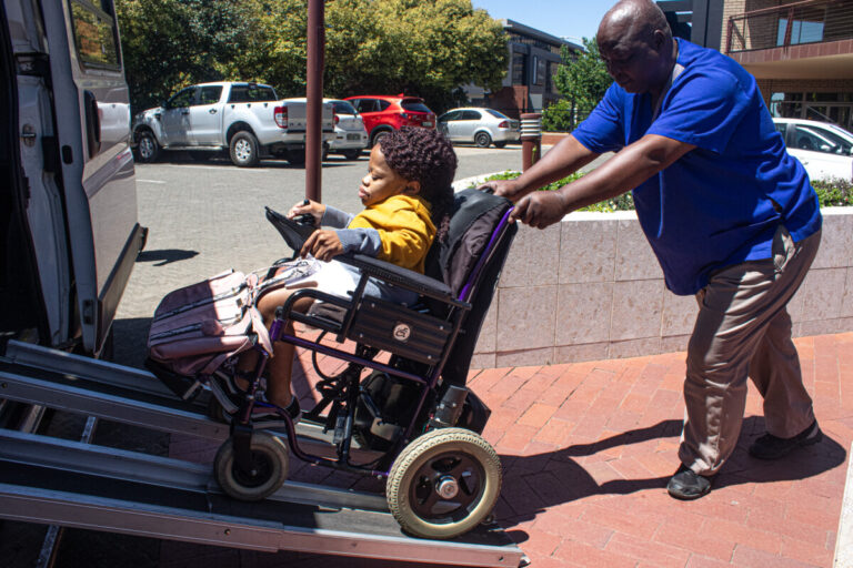 Accessible transportation to and from work is provided at the Jean Webber Home at the APD Free State