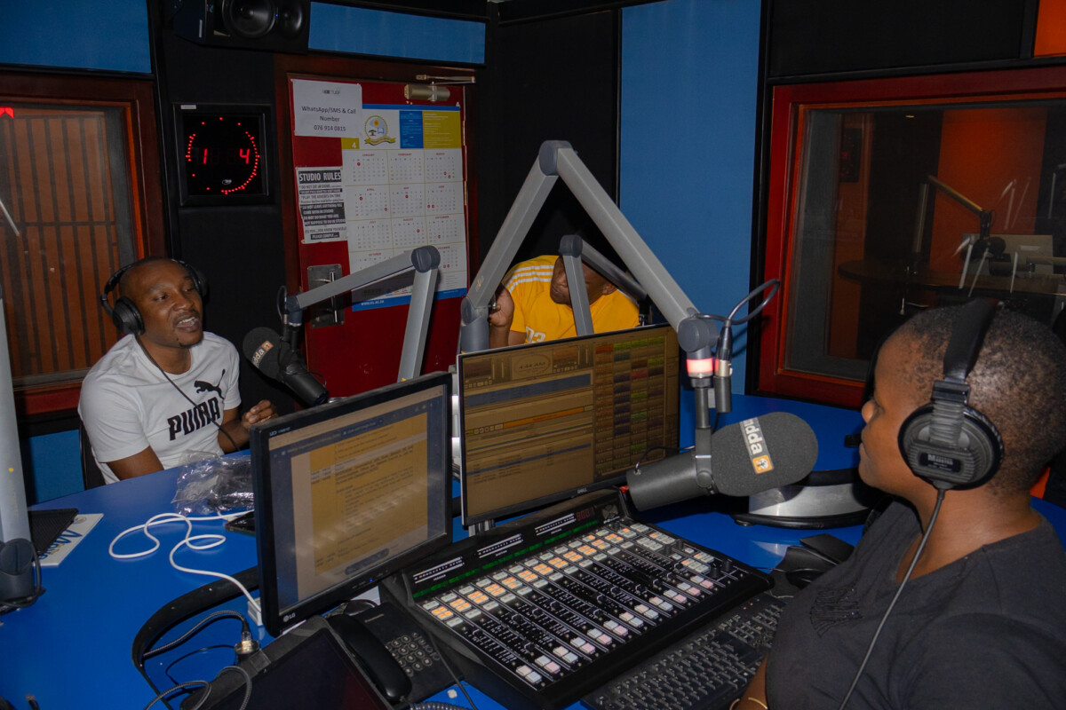 Dylan Mashele being interviewed by Mahlodi Malatji at Radio Turf 103.8 FM. Casual Day gets immense value from media partnerships like this one.