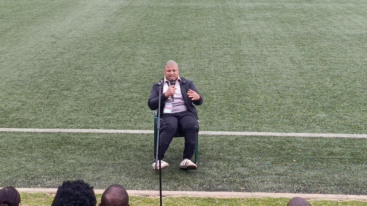 Mr Sbusiso Makhathini, representing the NYDA at the Nike event